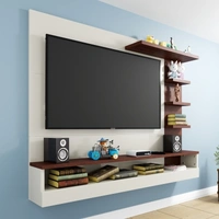 Charmlook CuteKitchen CKET11KF Entertainment Unit Engineered Wood TV Entertainment UnitMaterial: Particle BoardW x H x D: 189 cm x 149 cm x 27 cm (6 ft 2 in x 4 ft 10 in x 10 in)Ideal TV Size: 65 inchNumber of Drawers: 0, Number of Open Shelves: 6, Number of Closed Shelves: 0Delivery Condition: DIY - Basic assembly to be done with simple tools by the customer, comes with instructions.10 Days - king