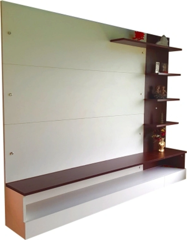 Charmlook CuteKitchen CKET11KF Entertainment Unit Engineered Wood TV Entertainment UnitMaterial: Particle BoardW x H x D: 189 cm x 149 cm x 27 cm (6 ft 2 in x 4 ft 10 in x 10 in)Ideal TV Size: 65 inchNumber of Drawers: 0, Number of Open Shelves: 6, Number of Closed Shelves: 0Delivery Condition: DIY - Basic assembly to be done with simple tools by the customer, comes with instructions.10 Days - king