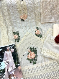 Charmlook 🎁 *HAZRA DESIGNER* Today we are launching Pakistani  Concept...		💕 *HD - 22* 💕		 	 	 	 		 	 	 👇🏻Fabric details 👇🏻👗 TOP :  COTTON  WITH HEAVY EMBROIDERY &amp; HAND DIAMOND/GLASS WORK	SLEEVES :  COTTON WITH EMBROIDERY &amp; HAND WORK💐BOTTOM- COTTON WITH EMBROIDERY PATCH🔺DUPATTA:- NAZNEEN WITH EMBRODERY WORK	 *Singles Available*	 	  - Multicolour, HD 22