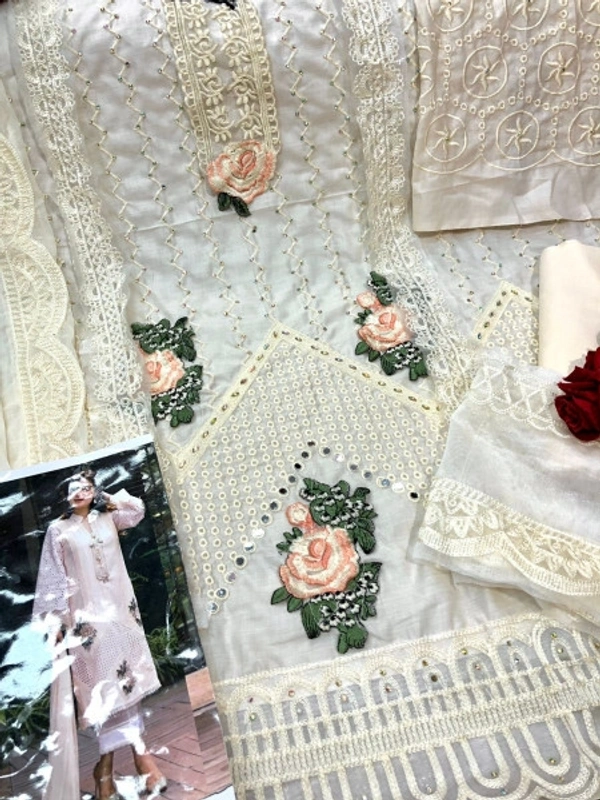 Charmlook 🎁 *HAZRA DESIGNER* Today we are launching Pakistani  Concept...		💕 *HD - 22* 💕		 	 	 	 		 	 	 👇🏻Fabric details 👇🏻👗 TOP :  COTTON  WITH HEAVY EMBROIDERY &amp; HAND DIAMOND/GLASS WORK	SLEEVES :  COTTON WITH EMBROIDERY &amp; HAND WORK💐BOTTOM- COTTON WITH EMBROIDERY PATCH🔺DUPATTA:- NAZNEEN WITH EMBRODERY WORK	 *Singles Available*	 	  - Multicolour, HD 22