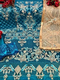 Charmlook Ladies Designer VIP Pakistani Suit - Multicolour, Free