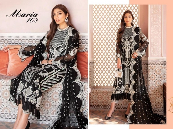 Stylolook Ladies' Eid' special Vvip Suit - Black, Free