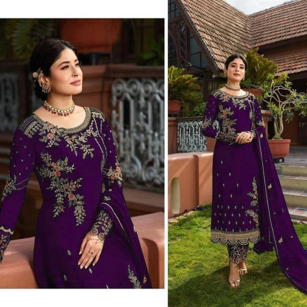 Stylolook Ladies Designer Pakistani Suit - Multicolour, Free