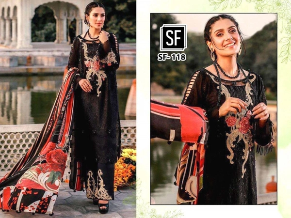 Stylolook Ladies Fashionate Pakistani Designer Suit - Multicolour, As in Description