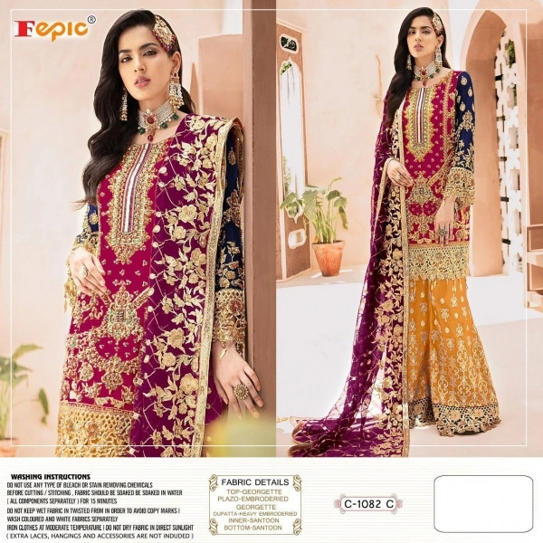 Stylolook Brand Ladies Impoted Designer Suit  - Multicolour , As in Description