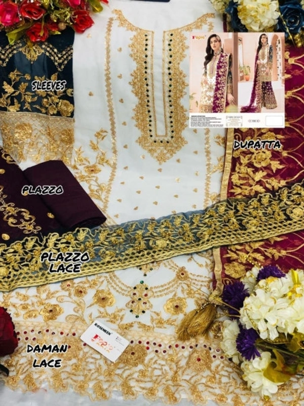 Stylolook Brand Ladies Impoted Designer Suit  - Multicolour , As in Description