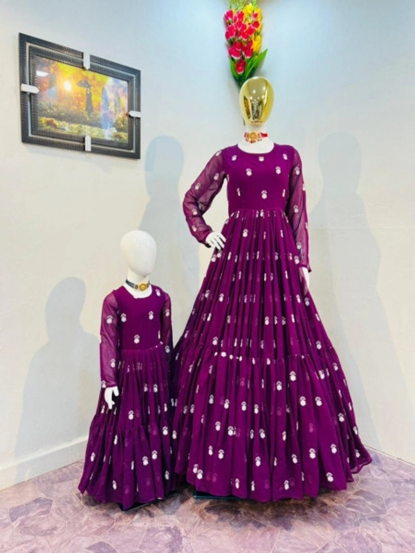 Stylolook Brand Combo Of Mother and Kids Designer Suit - Multicolour, As in Description