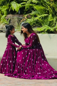 Stylolook Brand Combo Of Mother and Kids Designer Suit - Multicolour, As in Description