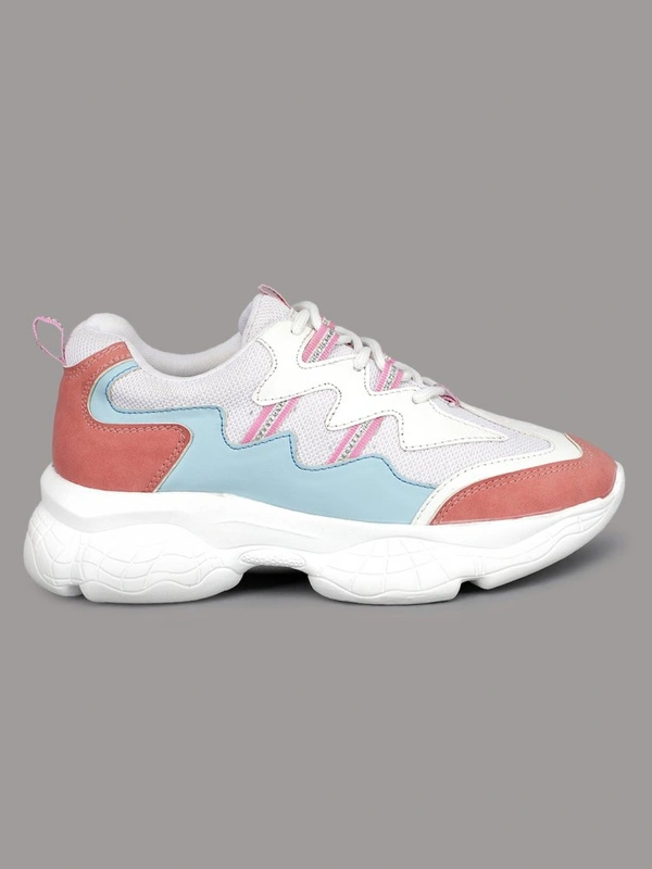 Stylolook Oneshine Chunky Sole White Sneaker - Multicolour, 6,7,8,9,10