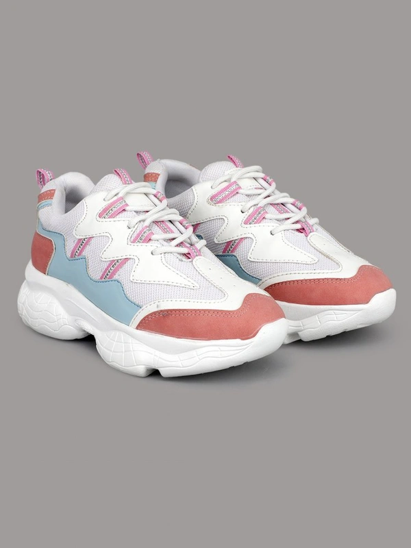Stylolook Oneshine Chunky Sole White Sneaker - Multicolour, 6,7,8,9,10