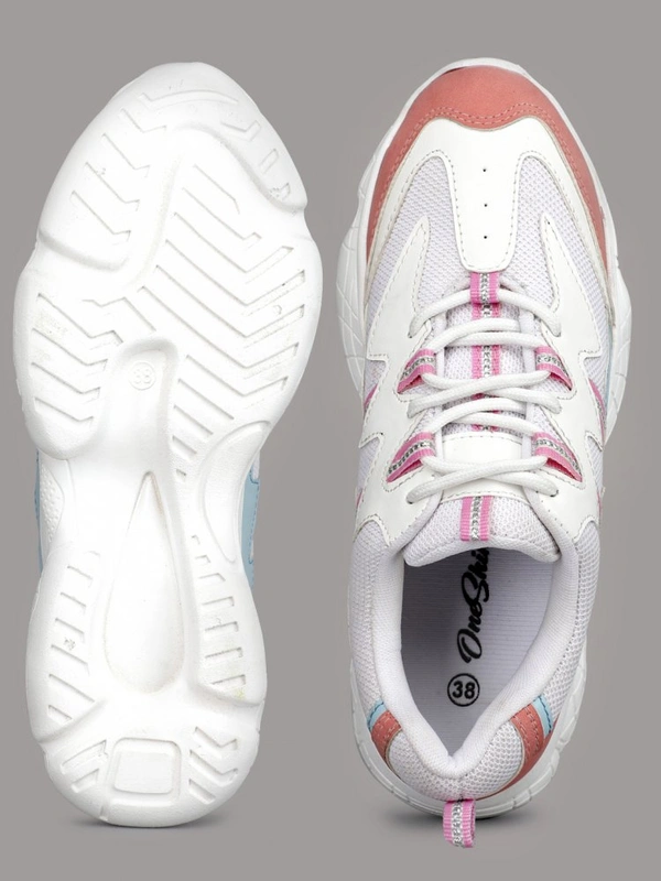 Stylolook Oneshine Chunky Sole White Sneaker - Multicolour, 6,7,8,9,10