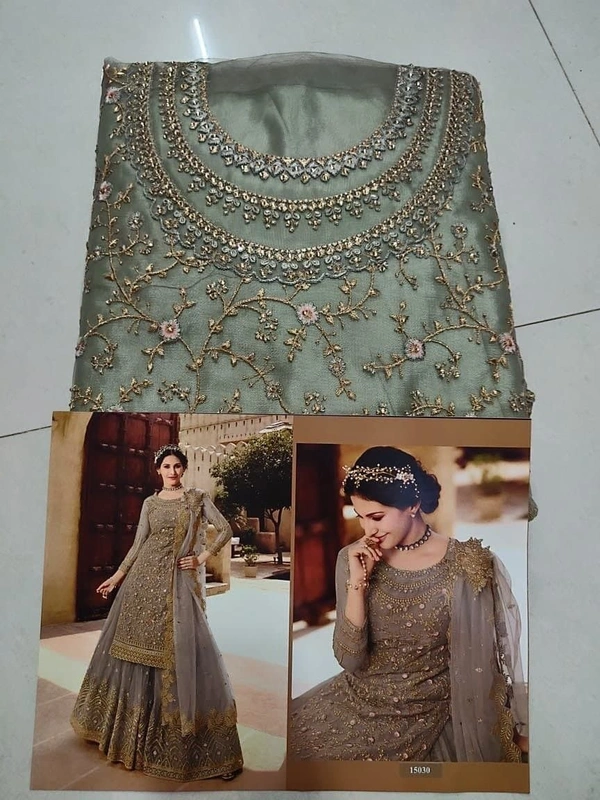 Stylolook Brand Stylo Top With Dupatta Plus Gown - Multicolour, As in Description