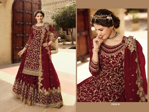 Stylolook Brand Stylo Top With Dupatta Plus Gown - Multicolour, As in Description
