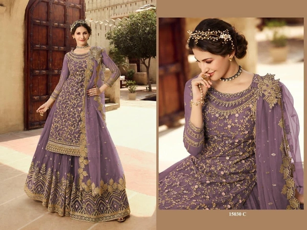 Stylolook Brand Stylo Top With Dupatta Plus Gown - Multicolour, As in Description
