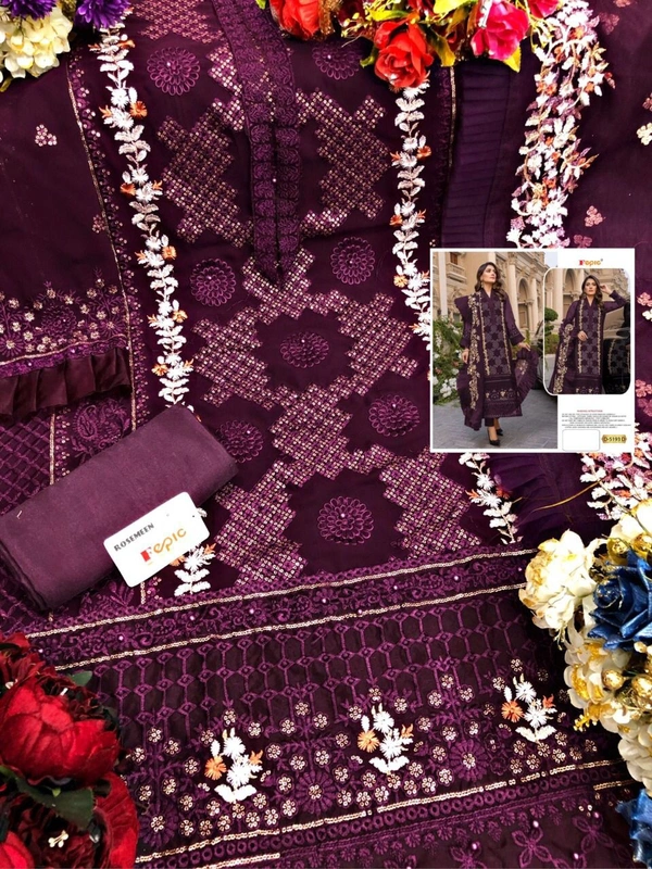 Stylolook Brand Girls Designer GOWN WITH Dupatta - Multicolour, Free ,Semi stiched
