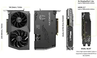 Zotac ZOTAC GAMING GeForce RTX 3070 Twin Edge OC 8GB GDDR6 256-bit 14 Gbps PCIE 4.0 Gaming Graphics Card, IceStorm 2.0 Advanced Cooling, White LED Logo Lighting, ZT-A30700H-10P - black