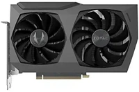 Zotac ZOTAC GAMING GeForce RTX 3070 Twin Edge OC 8GB GDDR6 256-bit 14 Gbps PCIE 4.0 Gaming Graphics Card, IceStorm 2.0 Advanced Cooling, White LED Logo Lighting, ZT-A30700H-10P - black