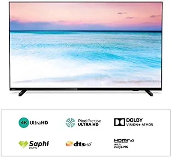 Philips 146 cm (58 inches) 6600 Series 4K Ultra HD LED Smart TV 58PUT6604/94 (Black) (2020 Model)