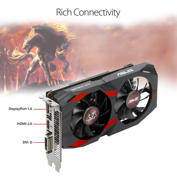 Asus Cerberus Geforce Gtx 1050 Ti Oc Edition 4Gb Gddr5