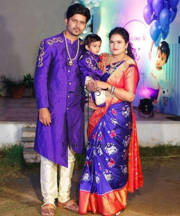 Charmlook Combo Of MOM,DAD,CHILD Suit 3 - As in Description, Multicolour
