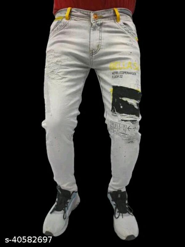 Fashionable Unique Men Jeans - 30