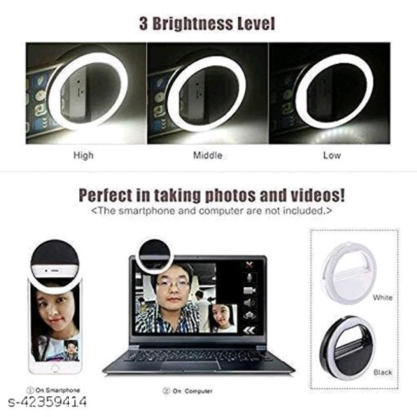 Soft white light selfie ring light with 3 modes and 36 LED  - Soft White, free