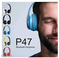 P47 Wireless Bluetooth Sports Headphone With Microphone Stereo FM,SD Card Support - Black, Free 