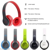 P47 Wireless Bluetooth Sports Headphone With Microphone Stereo FM,SD Card Support - Black, Free 