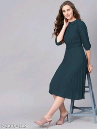 Retro Dress - Rouge pink, Rust, Baby blue,  Peacock, Ebony Black., M  L  XL  XXL
