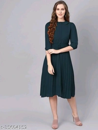 Retro Dress - Rouge pink, Rust, Baby blue,  Peacock, Ebony Black., M  L  XL  XXL