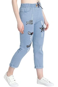 Slim Fit Jeans Ankle Length.  - Sky blue ,Dark blue, 28  30  32  34