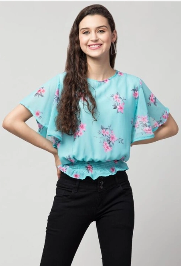 Fashionista Top - Sky blue, Baby Pink, Light yellow, light orange, S  M  L
