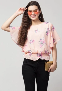 Fashionista Top - Sky blue, Baby Pink, Light yellow, light orange, S  M  L