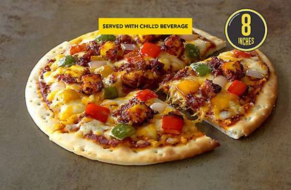 Flaming chicken pizza
