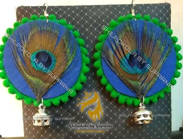 Peacock Feather Earrings - Customisable