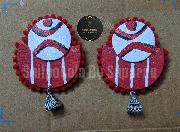 Swastika Hand-painted Earrings