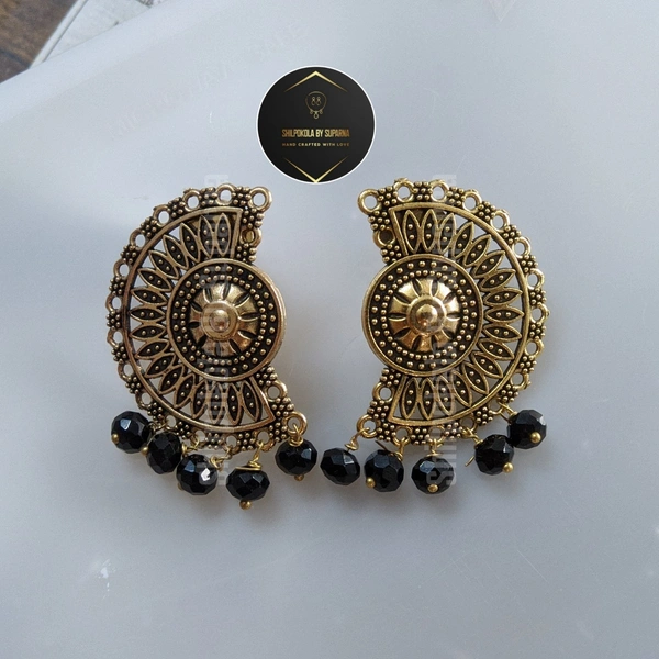 Golden Crystal Earrings