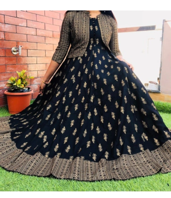 Kurta With Jacket - black, XXL