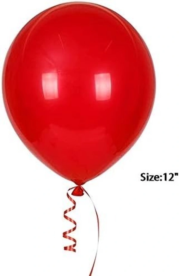 Metallic Latex Balloons Pack Of 50 Red Balloons for Decoration (Red, Pack Of 50)