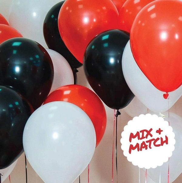 Metallic Latex Balloons Pack Of 50 Red Balloons for Decoration (Red, Pack Of 50)