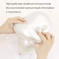 Latex Balloons Pack Of 50 White Balloons for Decoration (White, Pack Of 50)