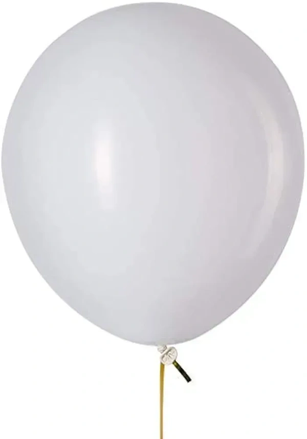 Latex Balloons Pack Of 50 White Balloons for Decoration (White, Pack Of 50)