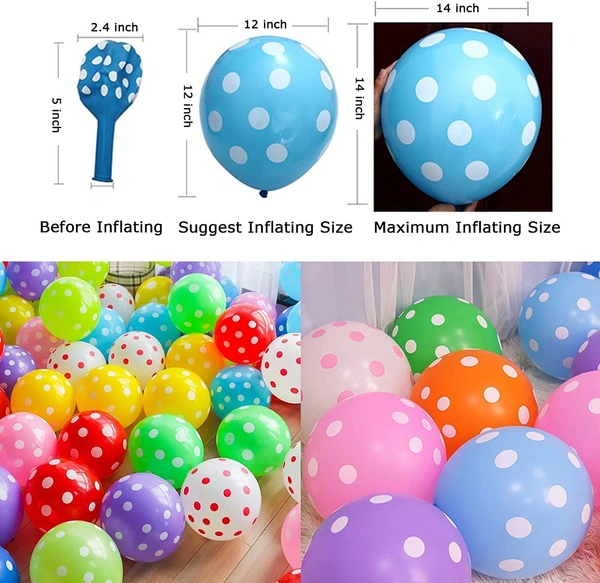 Polka Dots Balloons Multicolor