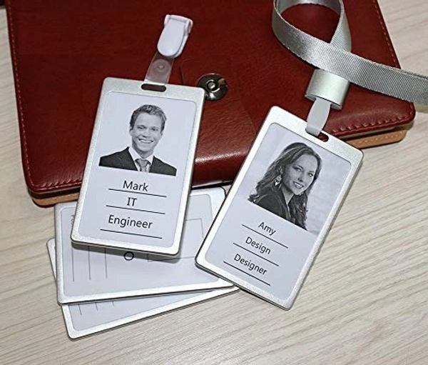 Metallic Id cover card holder (silver)