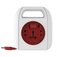 GOLDMEDAL Goldmedal Sliq 2 Pin Extension Cord (White) International Sockets, with Handel & Master Switch, Led Indicator, 5-Meter Heady Duty Power Cord, 2-Pin Socket, Ultra-Smooth Rotation,250Volts