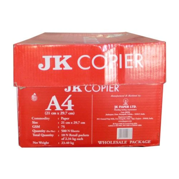 Jk Copier 75gsm white paper pack of 10 reams - A4 Paper, 75
