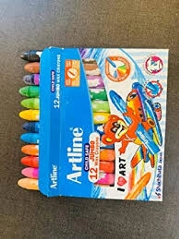 Artline Jumbo Wax Caryon  - 12 colour set