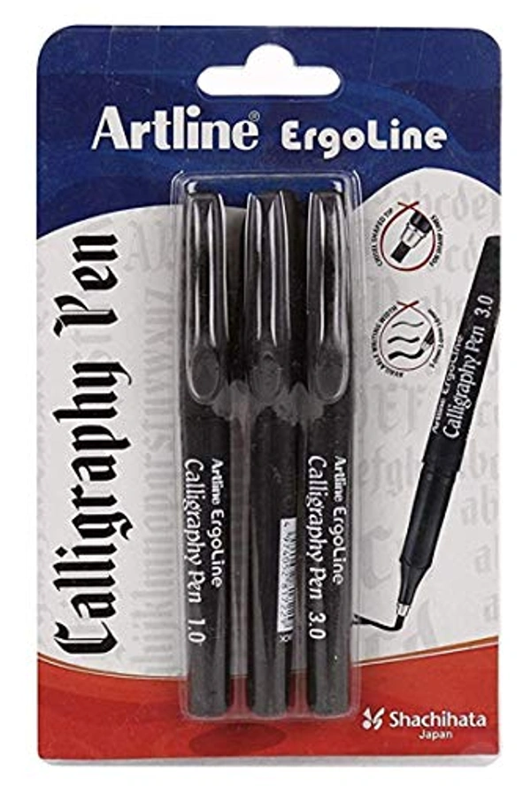 Artline  Calligraphy Pen - Black, Set of 3 pen