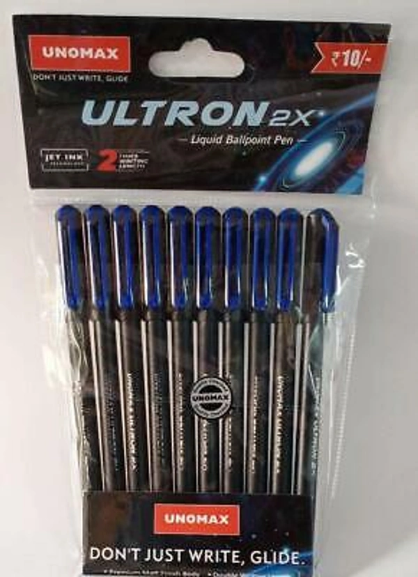 Unomax  Ultron 2X Liquid Ballpoint Pen - Blue, 1 pcs