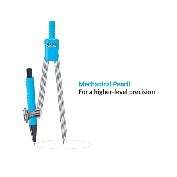 Classmate Archimedes Geometry Box | Die- Cast Compass | Mechanical Pencil | Double sided tray